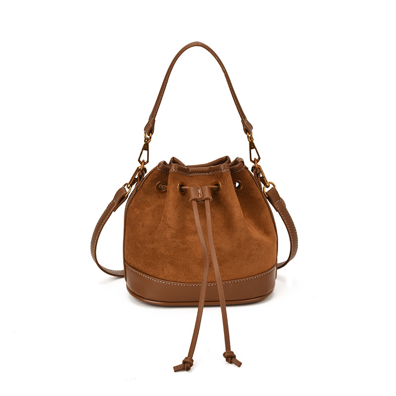 Patchwork torbica za žene, bucket bag u korejskom stilu, retro 2025