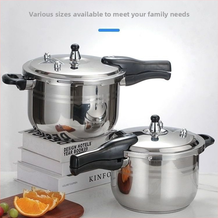 Oală sub presiune din oțel inoxidabil 304, grosime extra, diametru 16-32 cm, rezistentă la explozie, de calitate alimentară, pentru uz casnic, compatibilă cu aragaz pe gaz și plită cu inducție