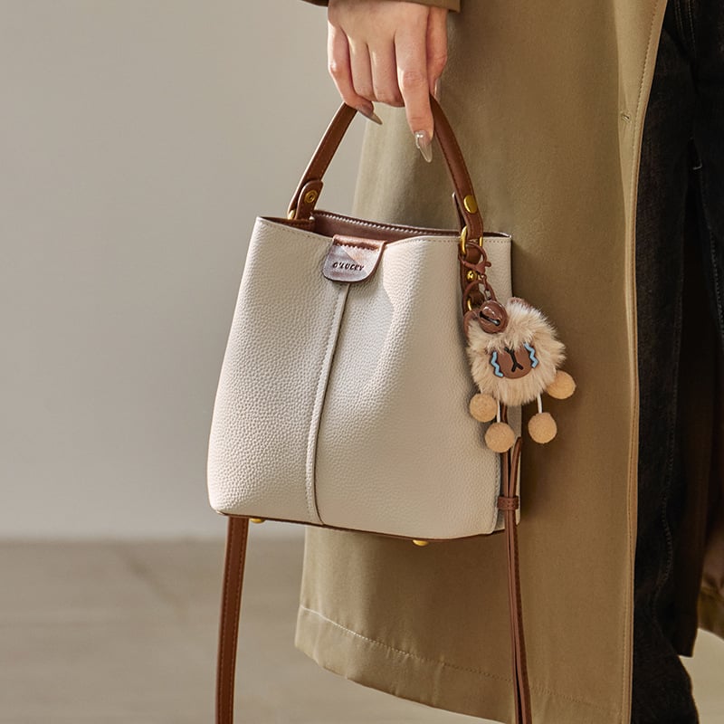 2026 nova ženska kožna bucket torba s crossbody remenom, elegantna i visoke kvalitete