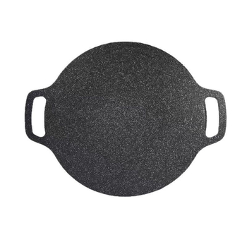 Tigaie-grill cu piatră Maifan pentru camping în aer liber, tigălie din fontă, compatibilă cu plite cu inducție și aragaz cu gaz