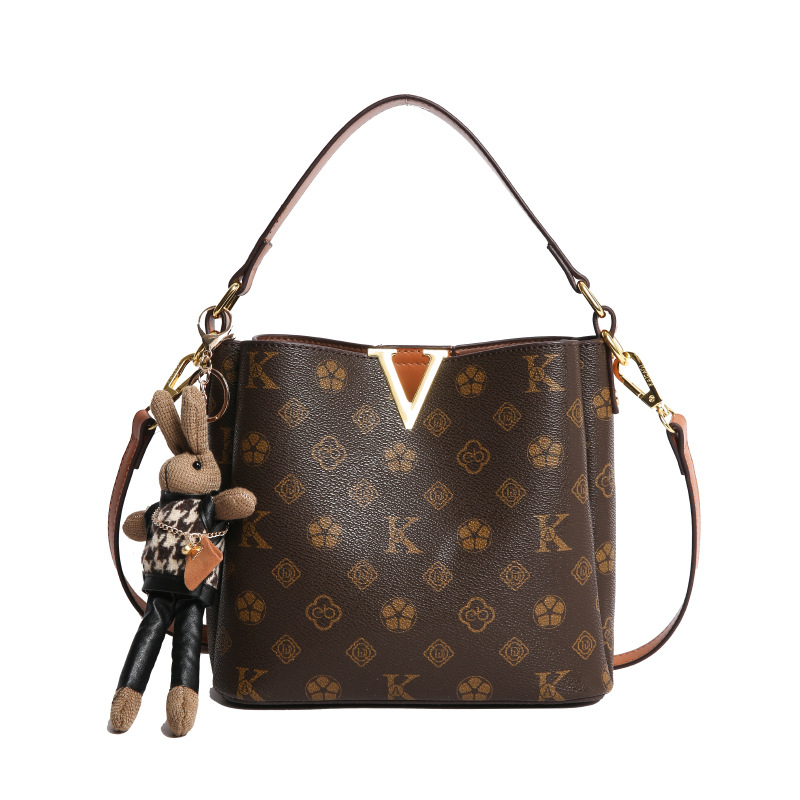 Ženska vintage cvjetna bucket torba, model 2026, vrhunska luksuzna torba za rame ili crossbody
