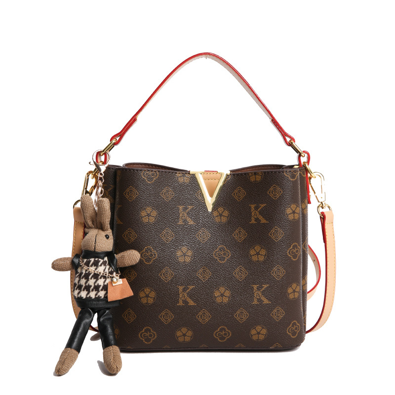 Ženska vintage cvjetna bucket torba, model 2026, vrhunska luksuzna torba za rame ili crossbody