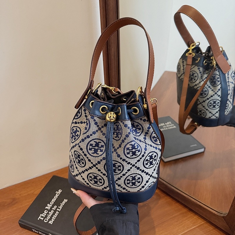 Denim bucket torba sa šnonom, ženska torba za ramena, velika kapaciteta