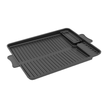 Grătar dreptunghiular cu acoperire din piatră Maifan, pentru arzător cu butan, BBQ exterior
