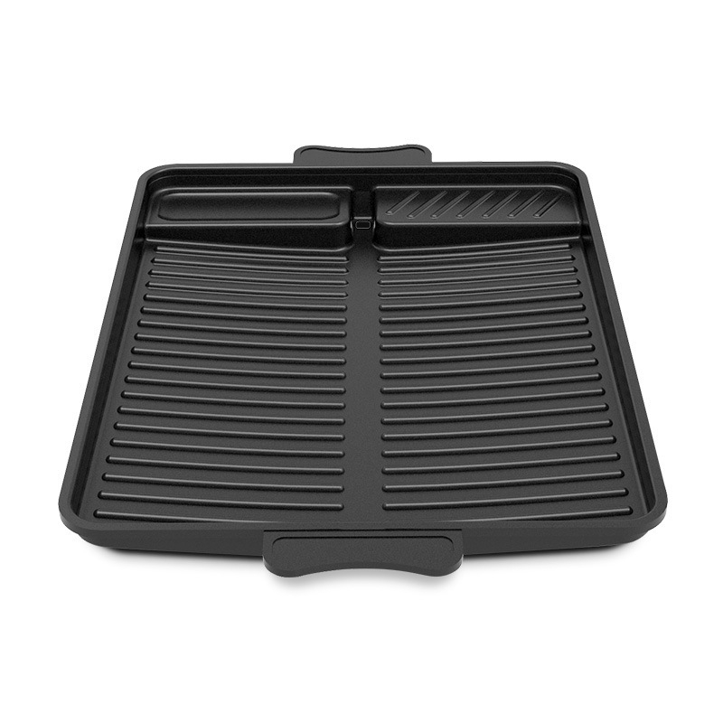 Grătar dreptunghiular cu acoperire din piatră Maifan, pentru arzător cu butan, BBQ exterior