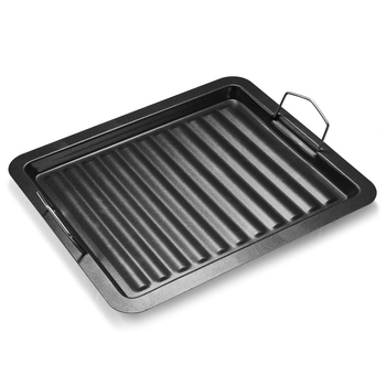Tigaie antiaderentă pentru grătar, tigaie pătrată din oțel inoxidabil, 25x30 cm, accesorii pentru grătar