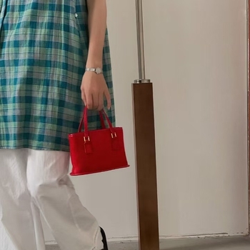 FOLNUA Torbica od prave kože nubuk ovčje, mini crossbody bucket bag, mala veličina, proljeće 2025