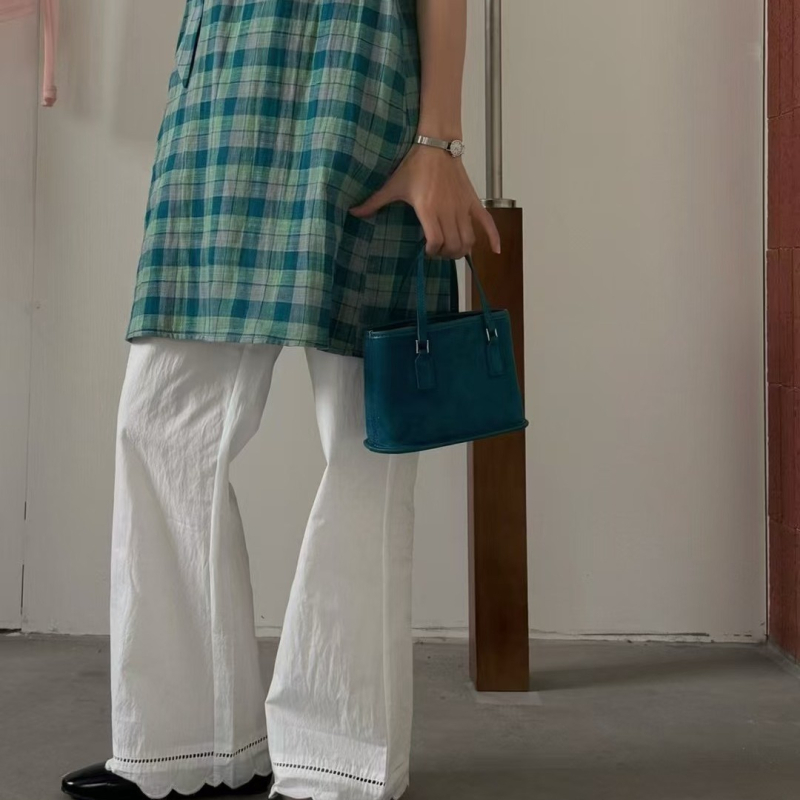 FOLNUA Torbica od prave kože nubuk ovčje, mini crossbody bucket bag, mala veličina, proljeće 2025