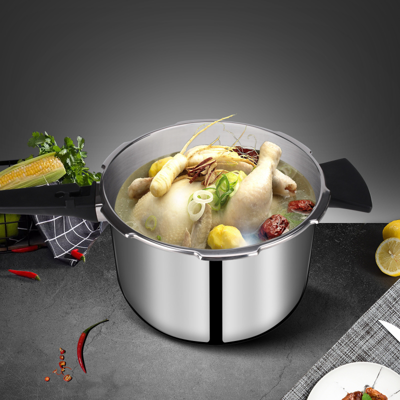 Oală sub presiune din oțel inoxidabil 304, 6 L, universală pentru plite cu inducție și aragaz