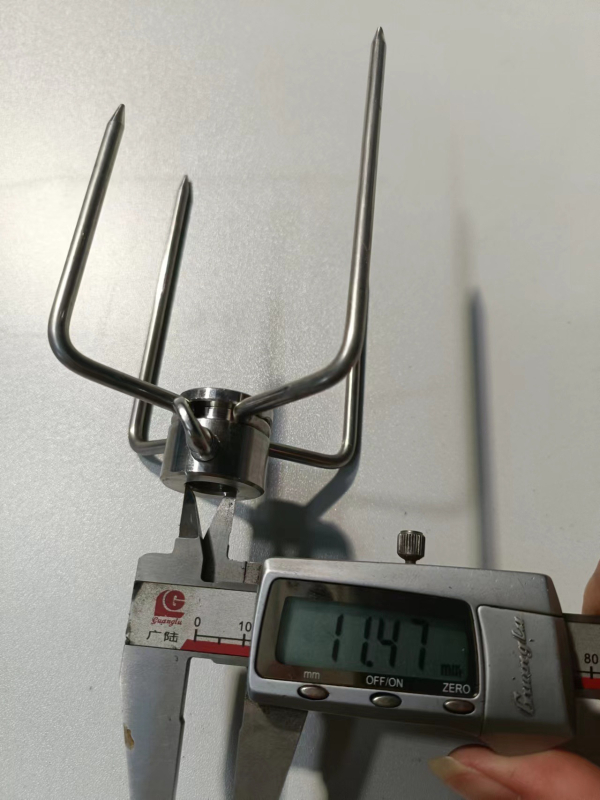 Furculiță electrică automată pentru grătar, rotativă, din oțel inoxidabil 304, de calitate alimentară