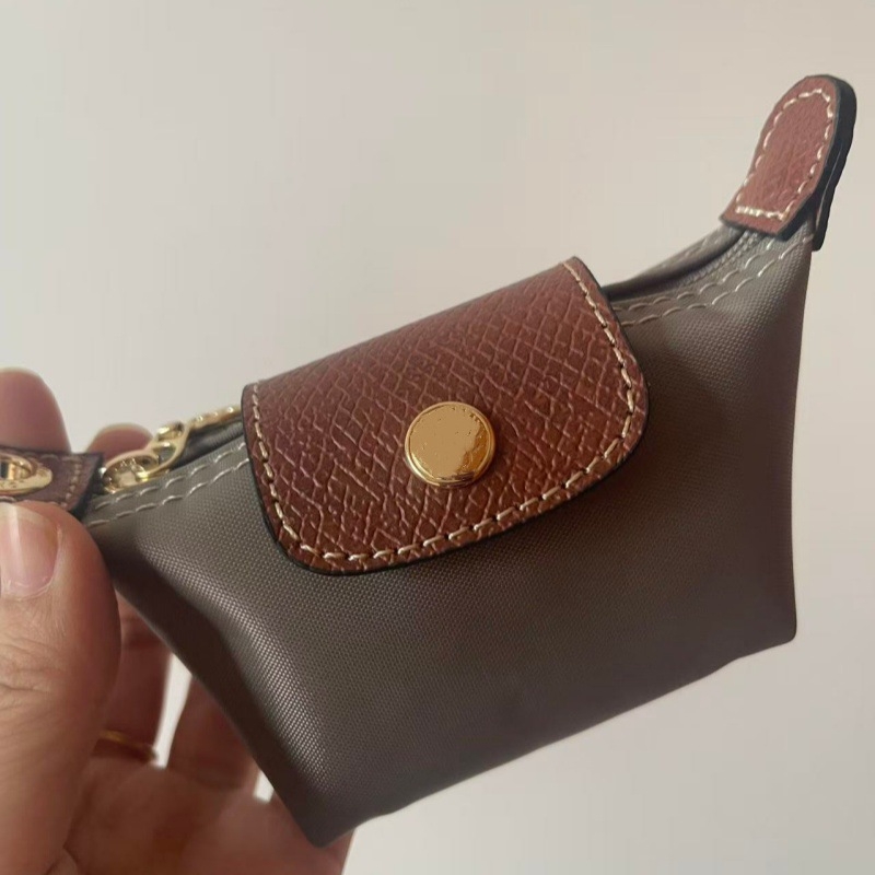 Sárkány mintás, színblokkokkal készült mini dumpling táska, francia divat stílusú, nylon‑bőr kombináció, kis pénztárca érmékhez, fülhallgatóhoz, rúzshoz és kulcsokhoz