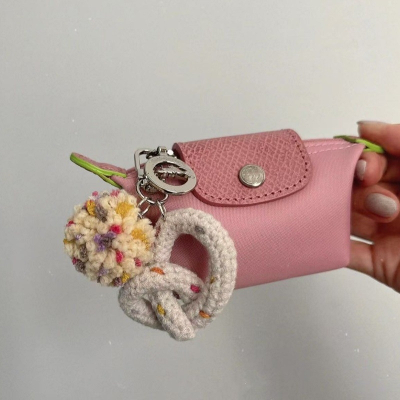 Sárkány mintás, színblokkokkal készült mini dumpling táska, francia divat stílusú, nylon‑bőr kombináció, kis pénztárca érmékhez, fülhallgatóhoz, rúzshoz és kulcsokhoz