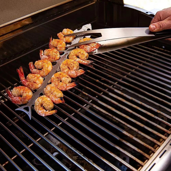 Bețe din oțel inoxidabil pentru grătar în aer liber, furculițe pentru carne și fructe de mare