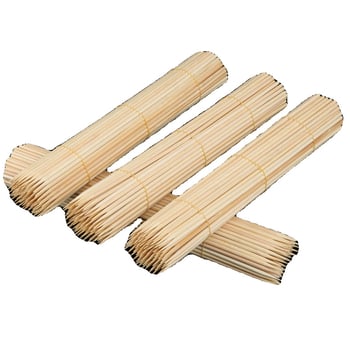 Bețe pentru grătar extra groase, 6,0 mm, lungime 60 cm, lucrate manual, 40 bețe mari pentru carne și 50 bețe pentru cartofi, din bambus rotund