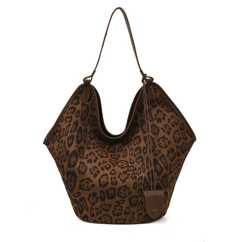 Torba Tote s leopard printom u retro euro-američkom stilu, velika kapaciteta, svakodnevna torba za ramena i crossbody torba za žene
