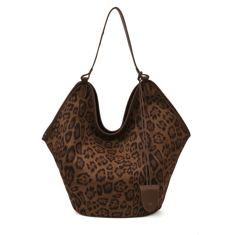 Torba Tote s leopard printom u retro euro-američkom stilu, velika kapaciteta, svakodnevna torba za ramena i crossbody torba za žene