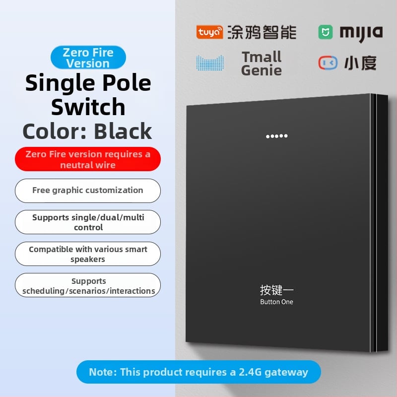 2.4G bezdrôtový Bluetooth Mesh inteligentný panel spínačov pre hotely a penzióny s ovládáním hlasom