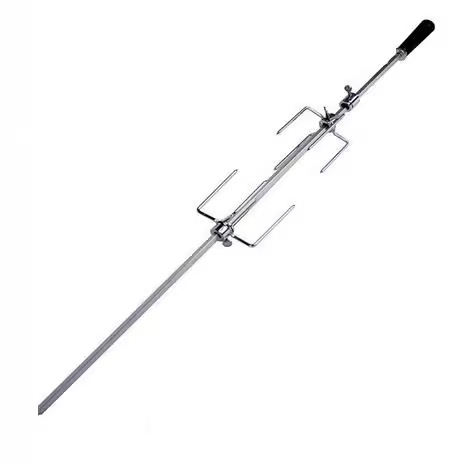 Set de furculițe rotative pentru grătar, cu mâner Bakelite, piuliță din cupru încorporată, M8, rezistent la temperatură, finisaj negru