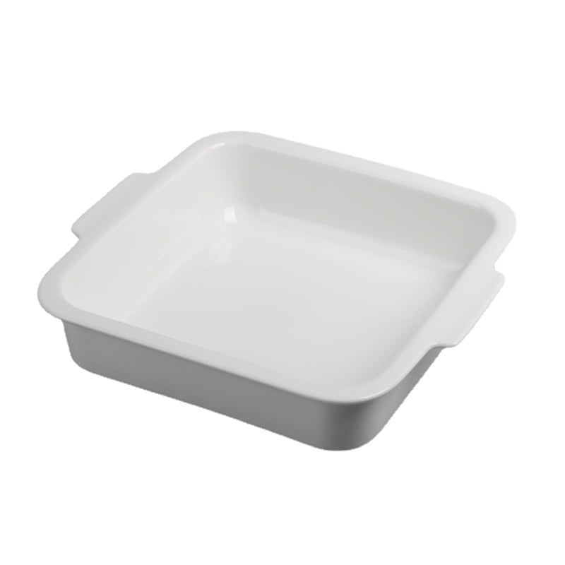 Tavă ceramică pătrată pentru paste și lasagna cu brânză – rezistentă la temperaturi înalte, potrivită pentru cuptor