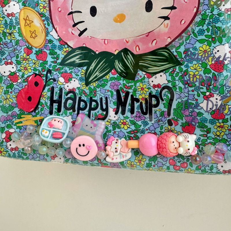 Katie — ručno izrađena tiskana uspravna tote torba za žene, pamuk, model 2025, torba za rameno za svakodnevnu kupovinu