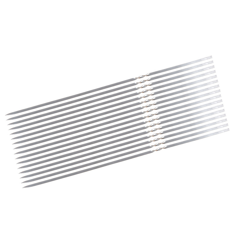 Frigărui din oțel inoxidabil de 2,5 mm, plate și rotunde, pentru frigăruie de miel