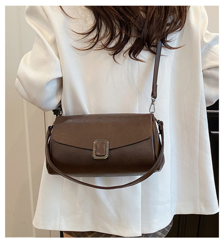 Mala kvadratna torba u retro stilu Europe–Amerike, model 2025, svestrana crossbody ili torba za nošenje u ruci