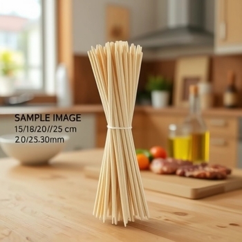 Bețișoare de bambus de unică folosință pentru grătar, diametru 3,5 mm, lungime 30 cm, pentru fructe caramelizate