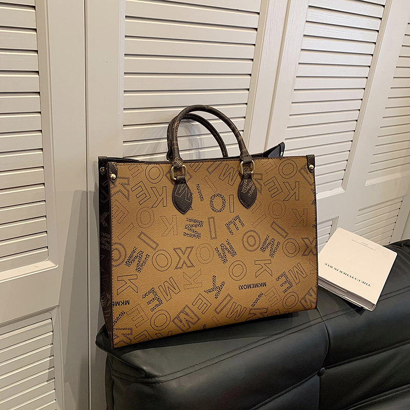 Ženska PU tote torba s velikim kapacitetom, vintage floralni uzorak, za svakodnevnu uporabu, Zima 2024