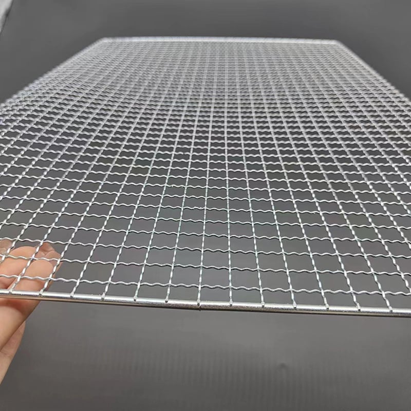 Plasă pătrată pentru grătar, din oțel galvanizat și oțel inox, construcție îngroșată