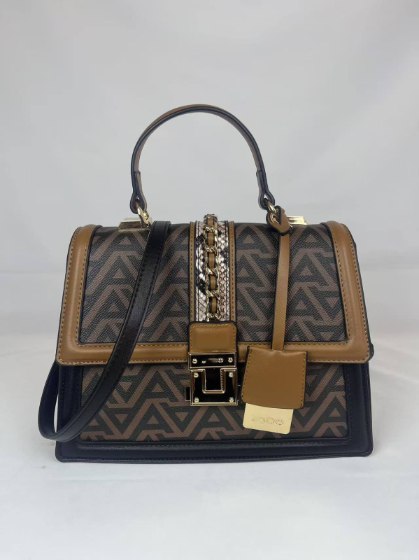 Ženska torba za rame i crossbody s uzorkom zmijskog uzorka, patchworkom i dizajnom color-block – proljeće 2026