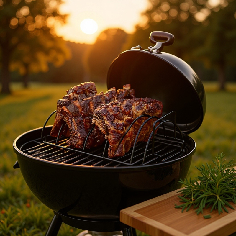 Raft portabil de grătar pentru exterior – fripturi, pui și carne de miel; grătar casnic și plasă de gătit