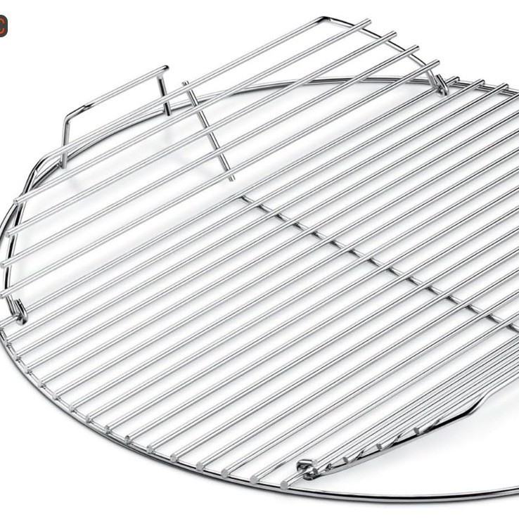 Grătar circular din oțel inoxidabil 304 pentru BBQ – portabil, pliabil, ușor de curățat; pentru carne, pește și coacere.