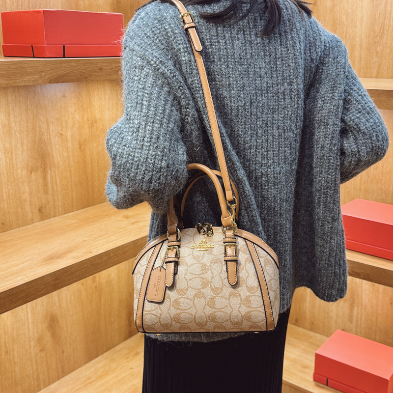 Ženska torba u obliku školjke, 2026 novi model, vintage stil, elegantan print, crossbody torba