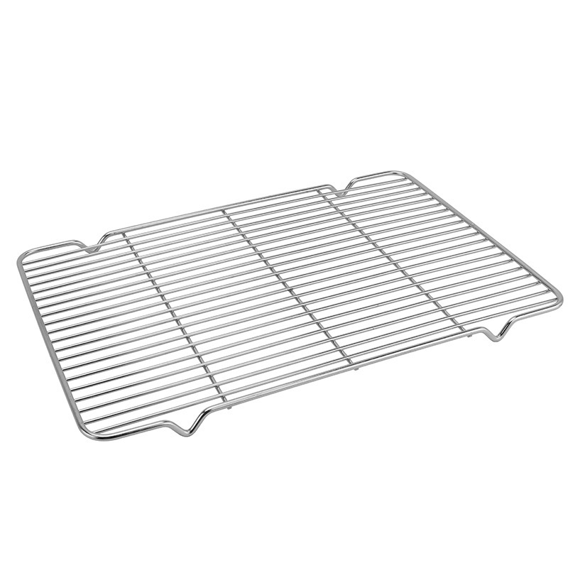 Grilă din oțel inoxidabil 304, cu picioare, plasă și tavă pătrată de filtrare – set pentru cuptor