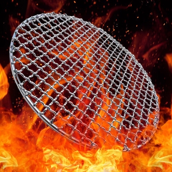 Grătar din oțel inoxidabil cu plasă îngroșată, protecție împotriva arsurilor, pentru uz casnic și camping în aer liber, plasă din sârmă de fier pentru gătit la aburi