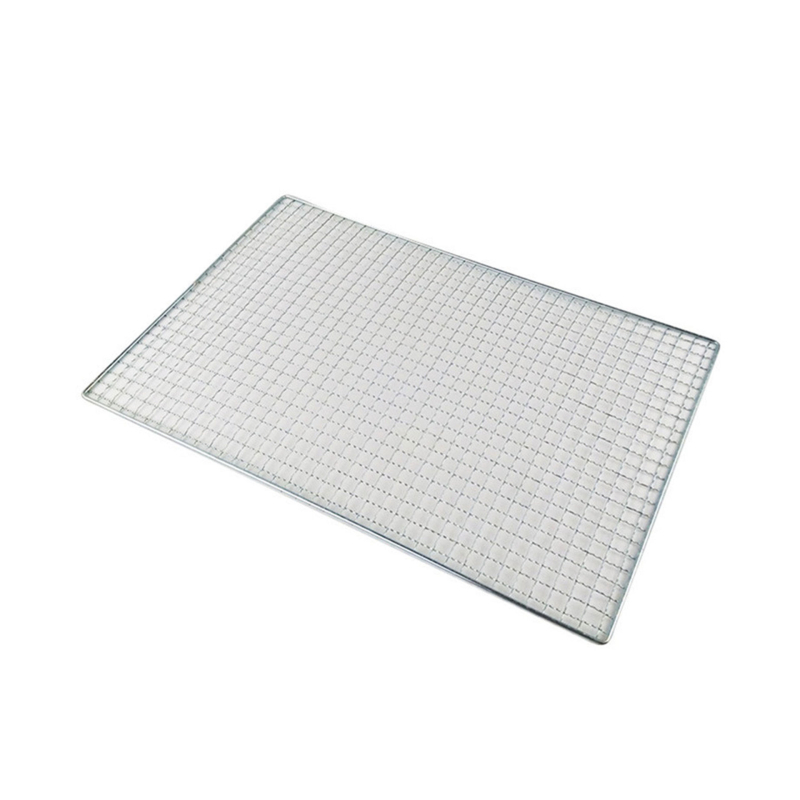 Plasă din oțel inoxidabil pentru grătar, cu plasă pentru pește, clipsuri și grilă, electroplacare îngroșată