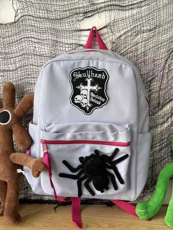 Ruksak s američkim retro stilom, križ i pauk, KT Wings