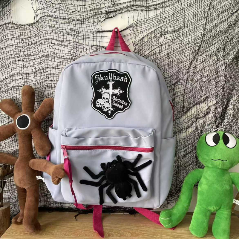 Ruksak s američkim retro stilom, križ i pauk, KT Wings