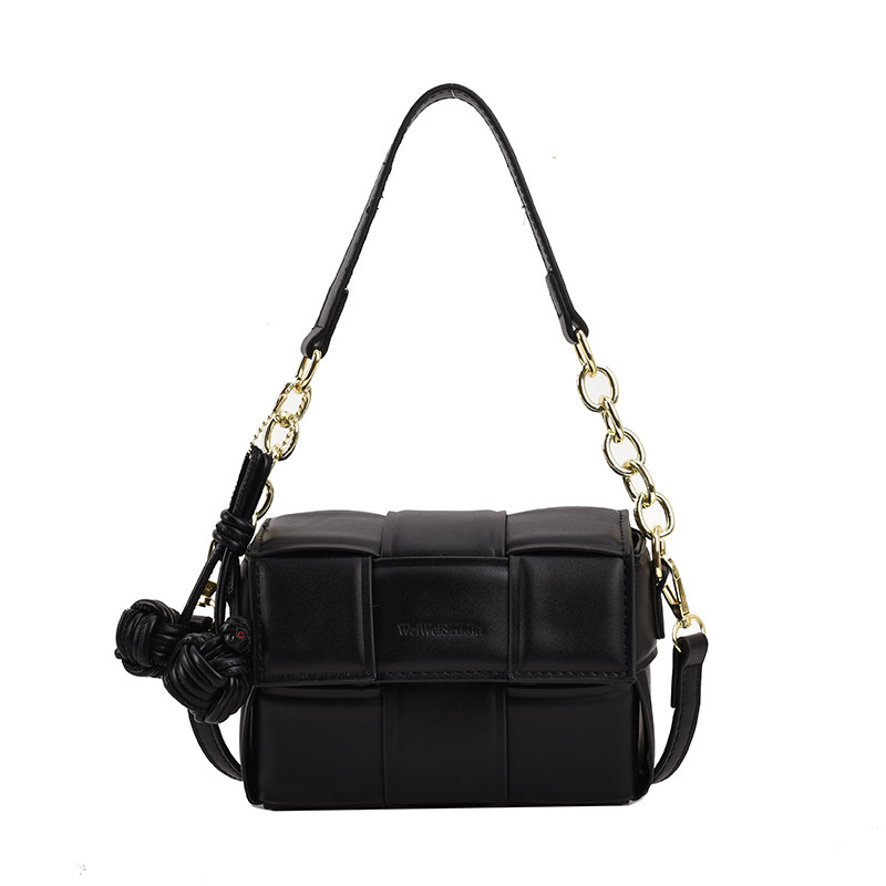 PU pletena crossbody torbica za žene, mala teksturirana kvadratna torbica