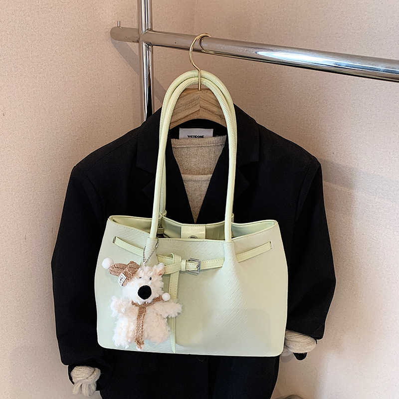 Ženska ručno pletena PU bucket torba, crossbody, velika veličina, ljeto 2025, gradski minimalistički stil, vrhunska tekstura