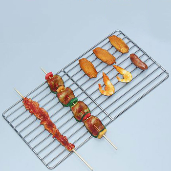 Grătar din oțel inoxidabil pentru BBQ – plasă pătrată pentru grilare și uscare