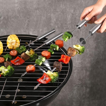 Set de 4 furculițe din oțel inoxidabil pentru grătar, furculițe pentru hot dog și țepi pentru vafe cu ouă