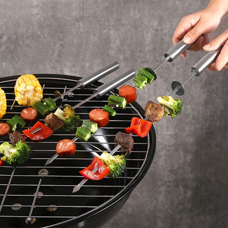 Set de 4 furculițe din oțel inoxidabil pentru grătar, furculițe pentru hot dog și țepi pentru vafe cu ouă