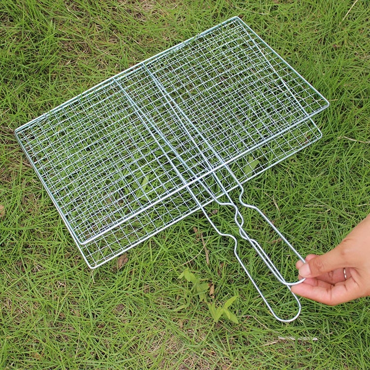 Cleme din oțel inoxidabil, cu două fețe și dublu strat, pentru grătar – pentru pește și legume