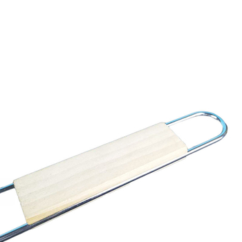 Grilă lată cu mâner din lemn, protecție împotriva arsurilor, trei clipsuri pentru pește și plasă de grătar – Silver Outdoor