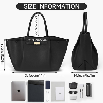 Torba Tote s uzorom liči, velika kapaciteta, za rameni i nošenje u ruci, New York stil, luksuzan izgled
