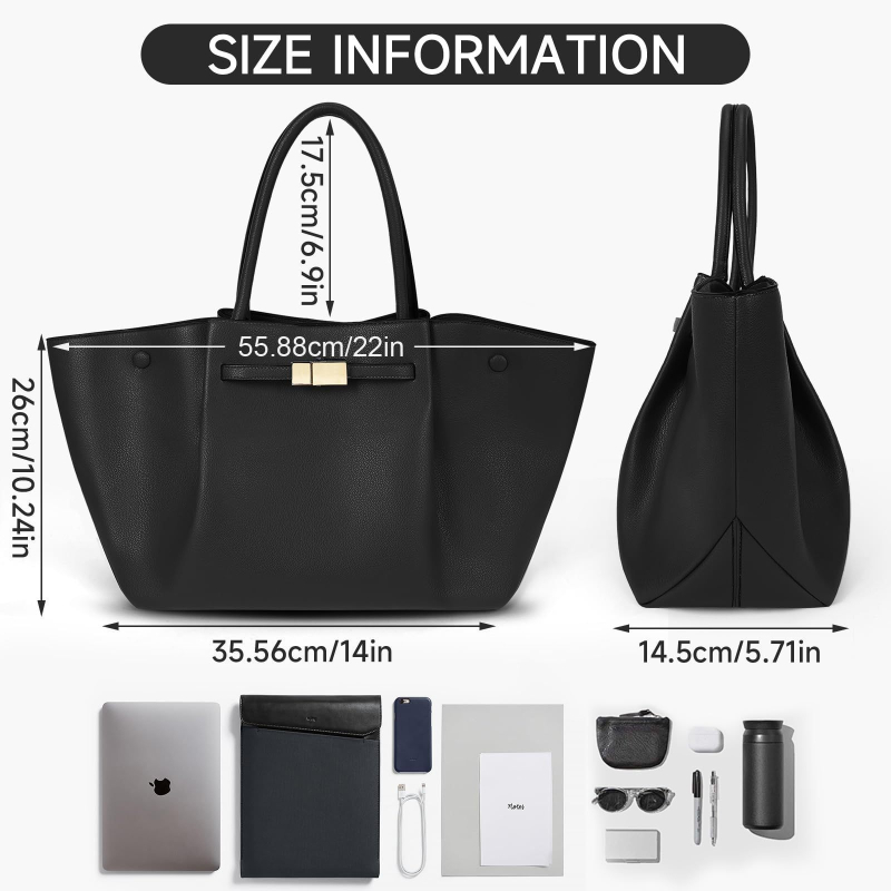 Torba Tote s uzorom liči, velika kapaciteta, za rameni i nošenje u ruci, New York stil, luksuzan izgled