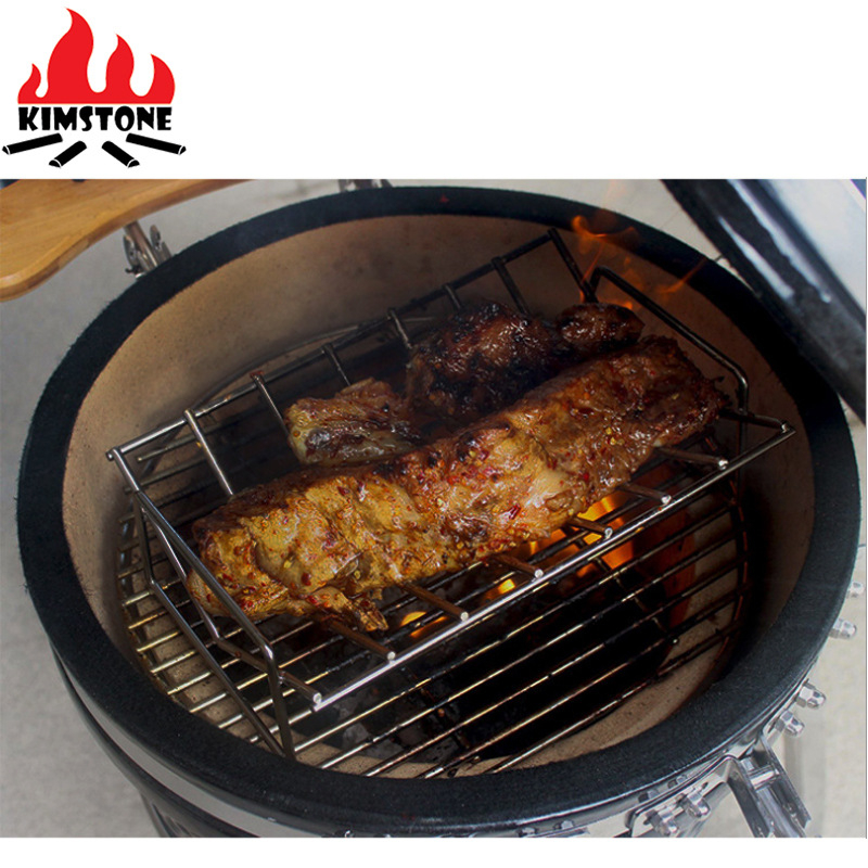 Accesorii pentru grătar ceramic, grătar din oțel inoxidabil pentru coaste, BBQ în aer liber