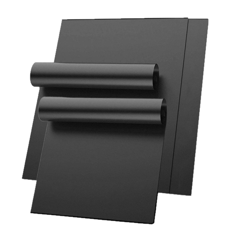 Covoraș antiaderent pentru grătar din teflon, 0.2 mm grosime, rezistent la temperaturi înalte, dreptunghi 40×33 cm, pentru camping și uz casnic.