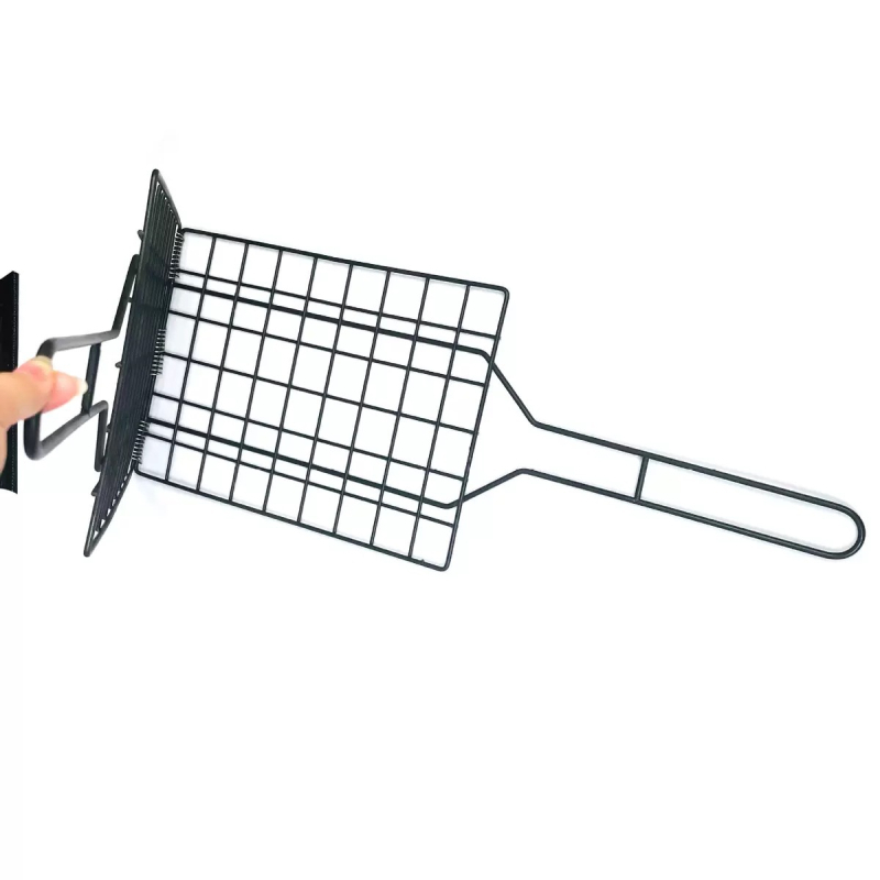 Pince pentru grătar cu acoperire teflon, grosime sporită, din oțel inoxidabil, pentru utilizare comercială la grătare de pește